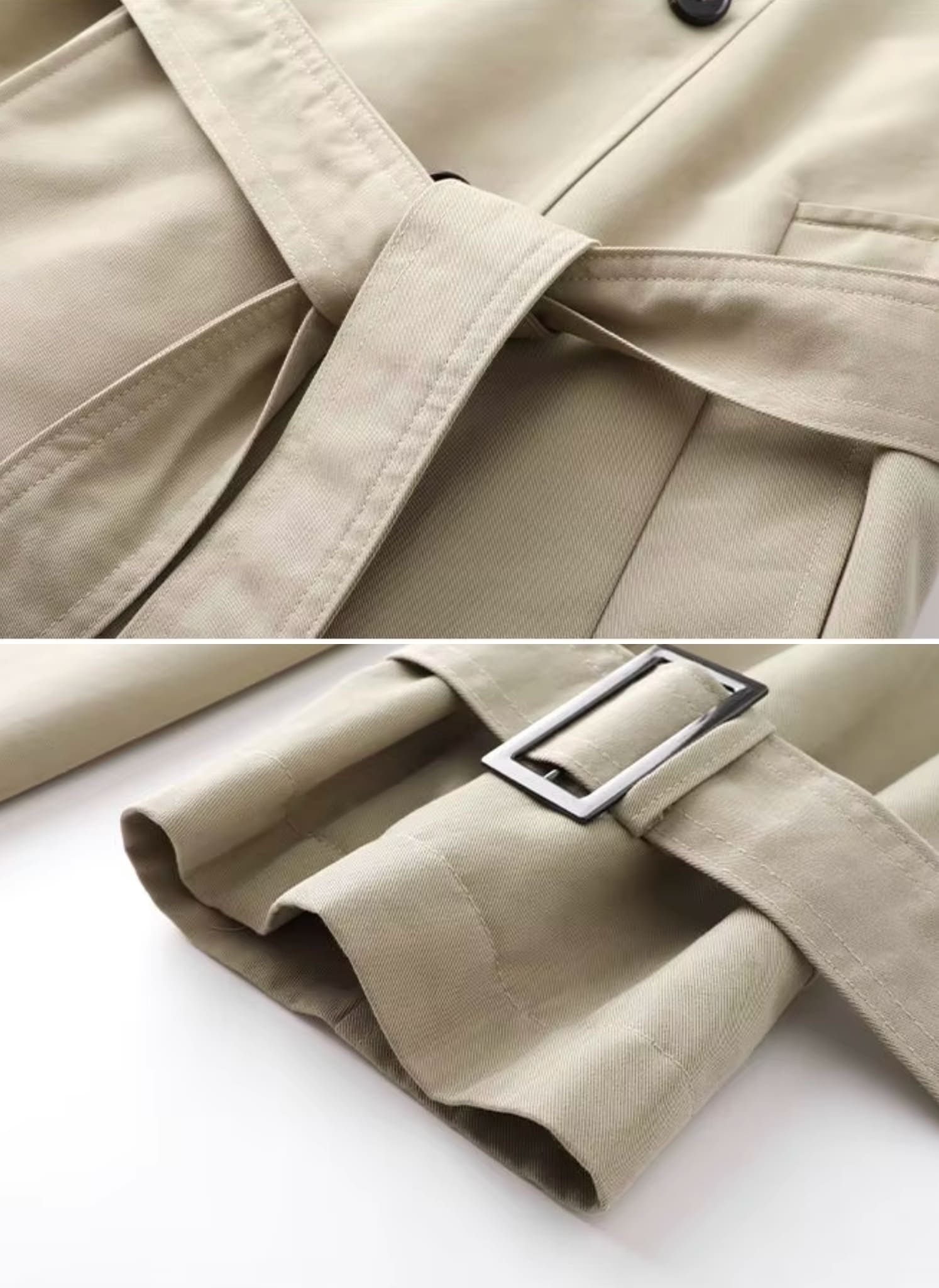 Classic Double-Breasted Trench Coat