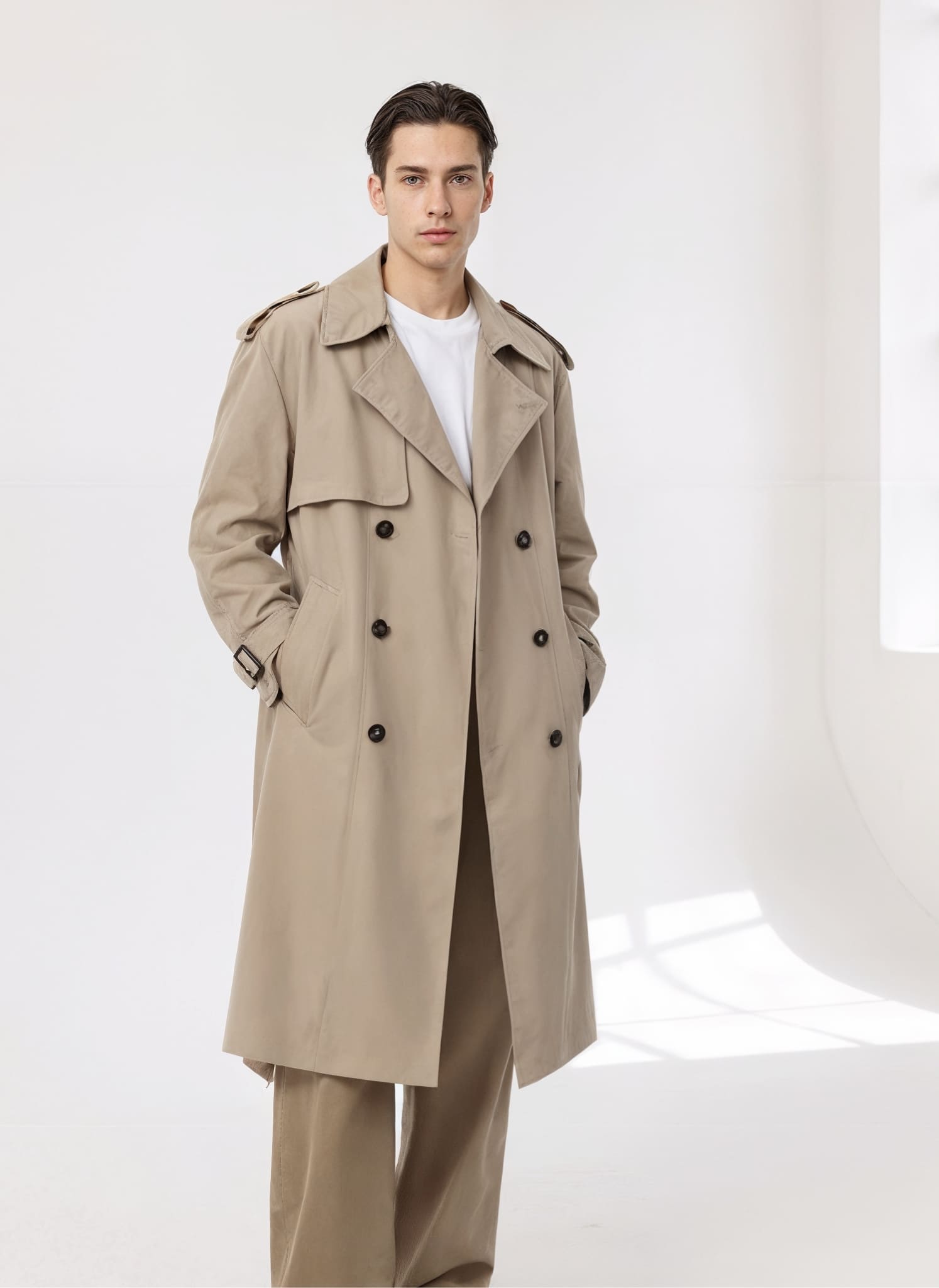 Classic Double-Breasted Trench Coat
