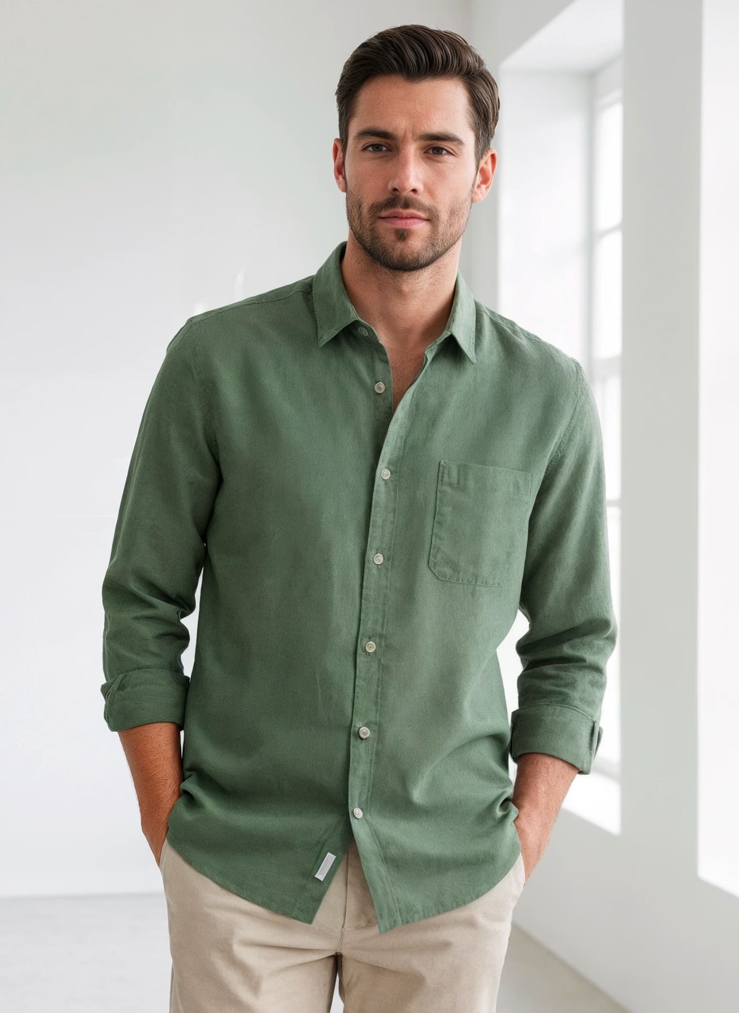 Long Sleeve Shirt - 100% Linen