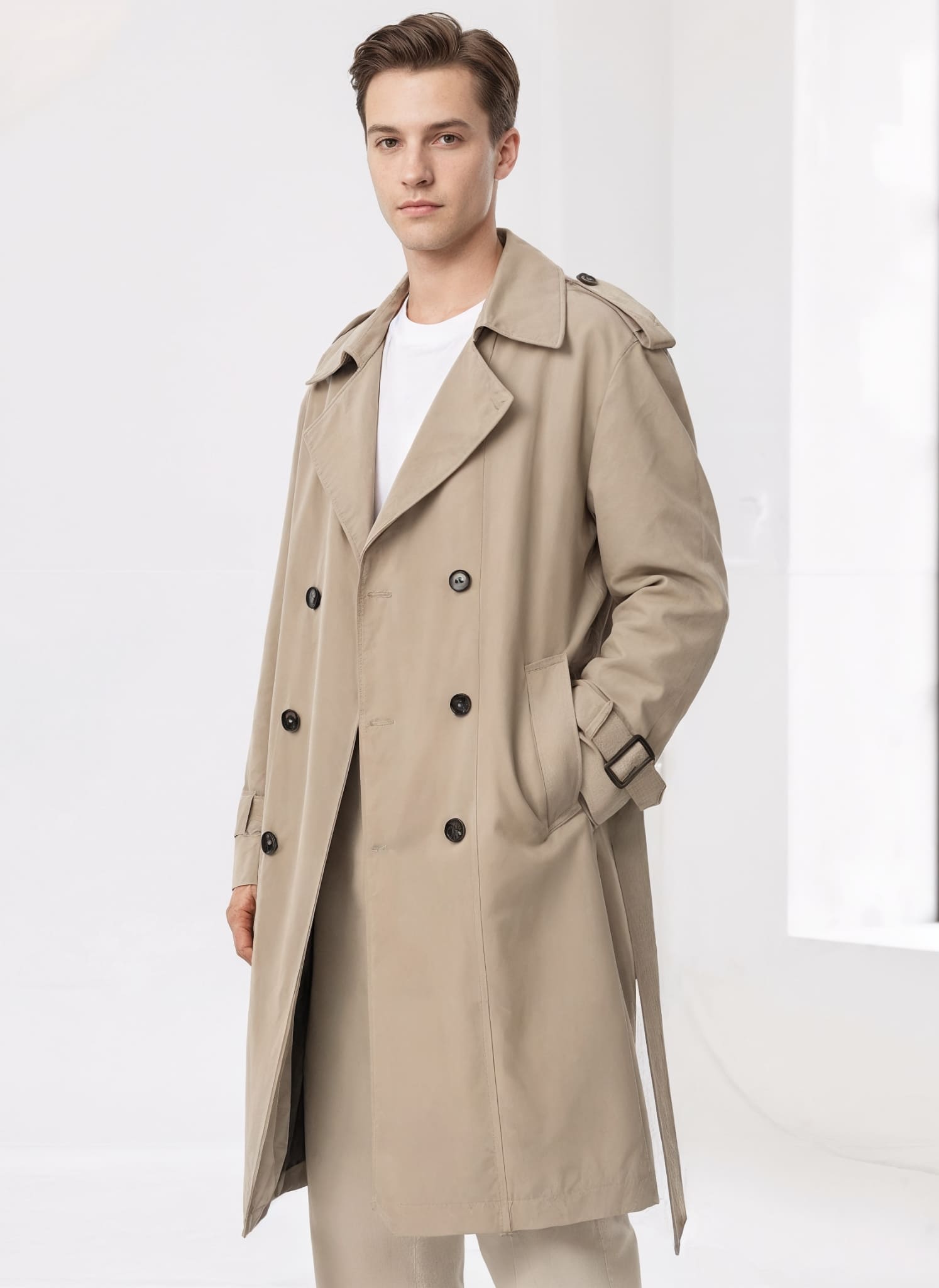 Classic Double-Breasted Trench Coat