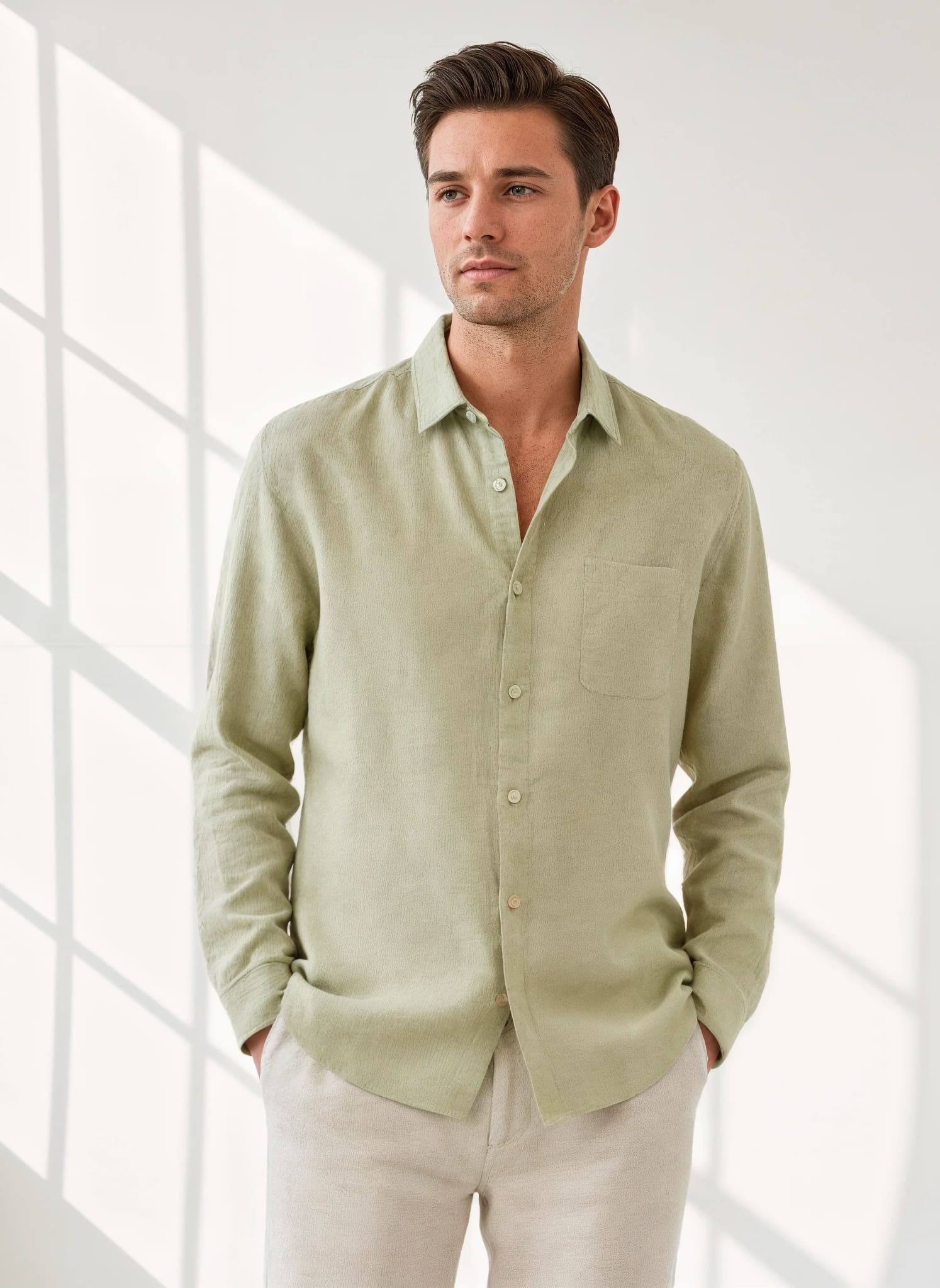 Long Sleeve Shirt - 100% Linen
