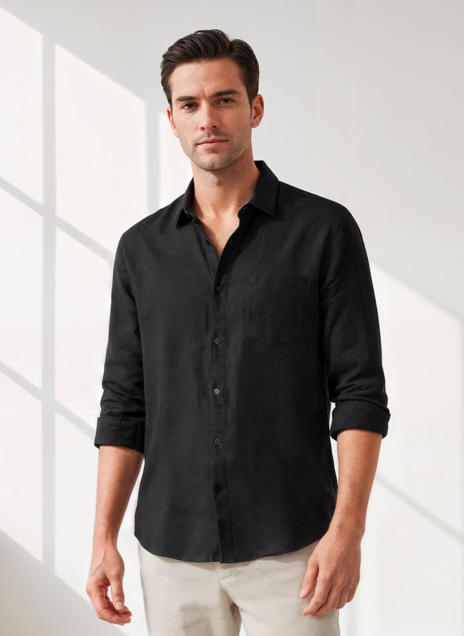 Long Sleeve Shirt - 100% Linen