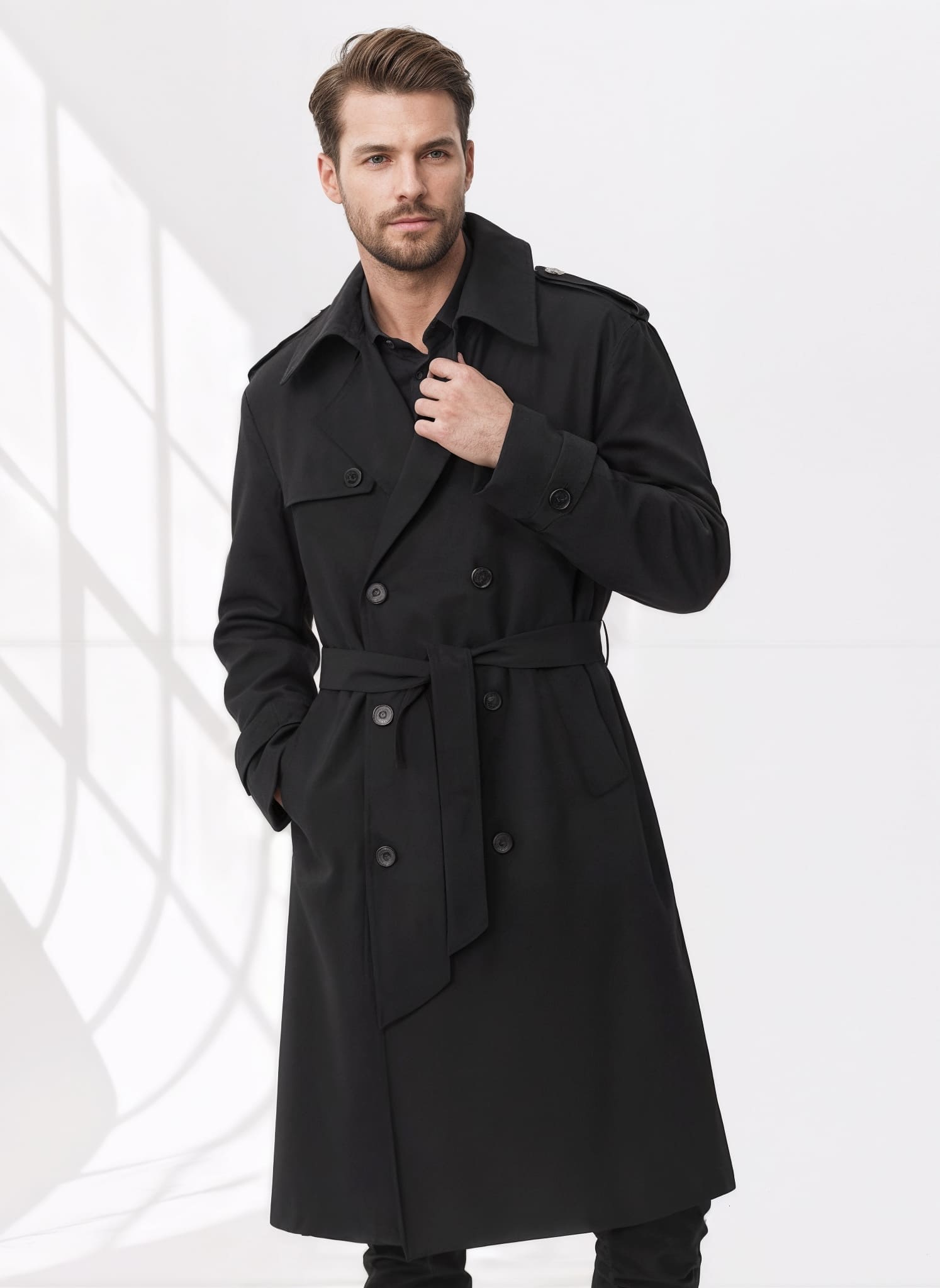 Classic Double-Breasted Trench Coat