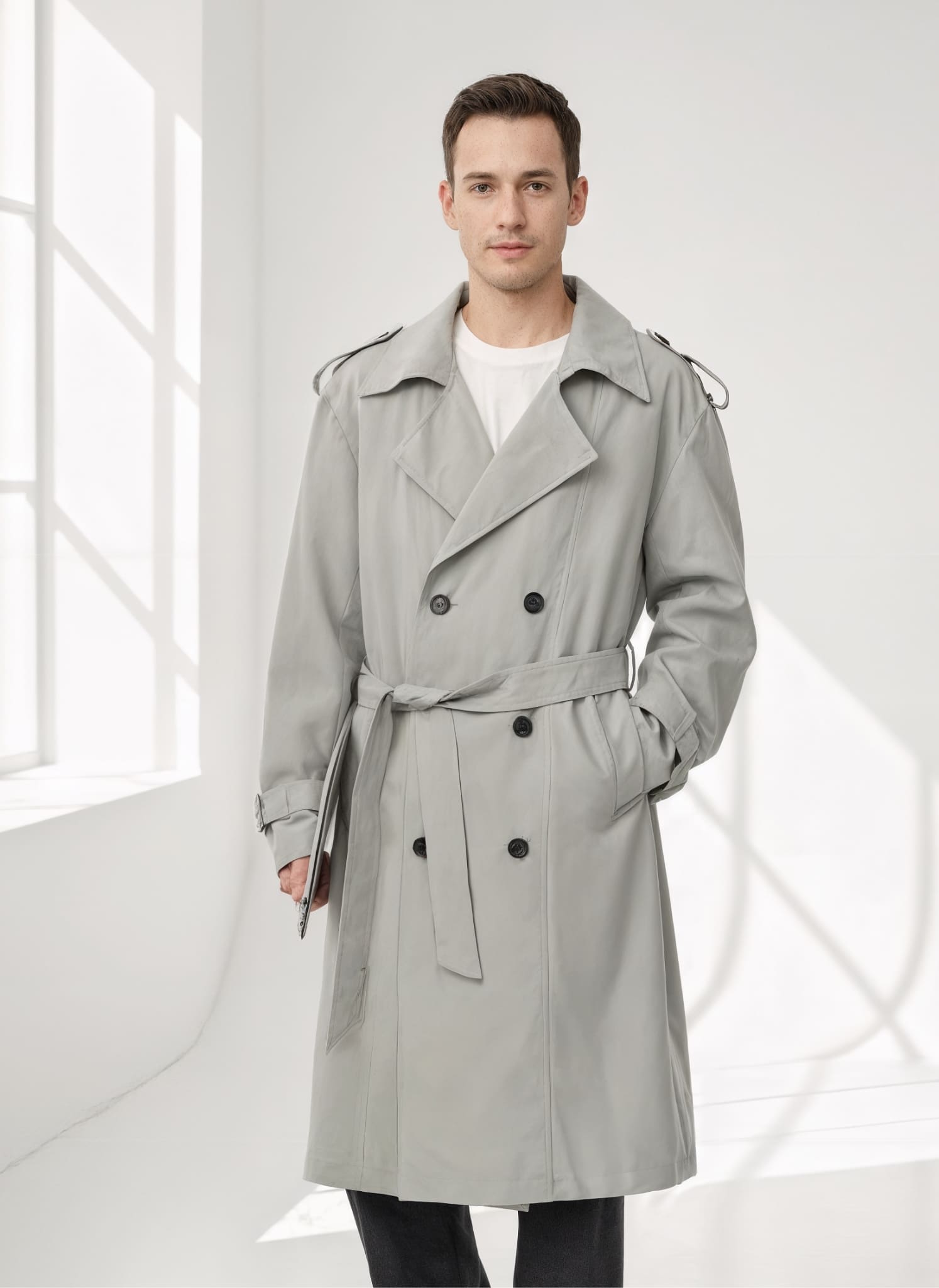 Classic Double-Breasted Trench Coat